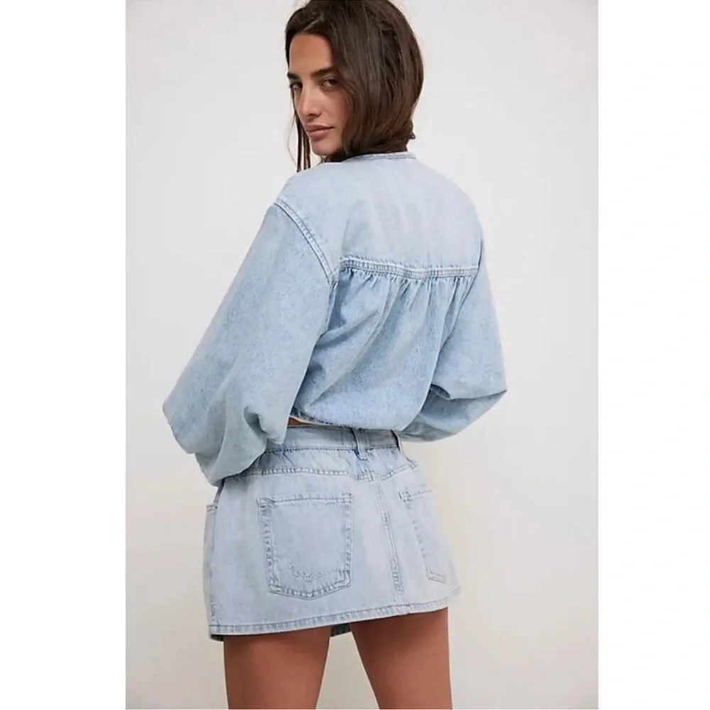 We The Free x Free People Demi‎ Denim Skort NWT 25